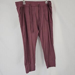 Kate Quinn Women's Size XL Mauve Pink Bamboo Capri Crop